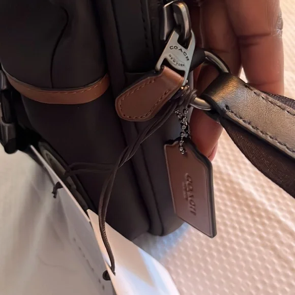 NWT COACH MAX CROSSBODY BLACK & BROWN - Picture 8 of 12